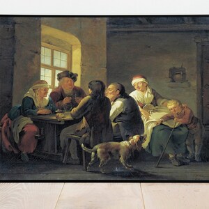 Family Lunching by Georg Melchior Kraus| Wall Decor Art Poster| Framed Art Print| Art Canvas| Wall Art Print| Poster Print| Art Wall Decor