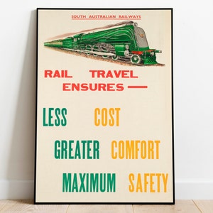 Vintage Werbung Poster Wand Dekor Zug Reise Wand Druck Gerahmte Kunst Druck Leinwand Wand Kunst Vintage Art Print für Wohnzimmer Dekor