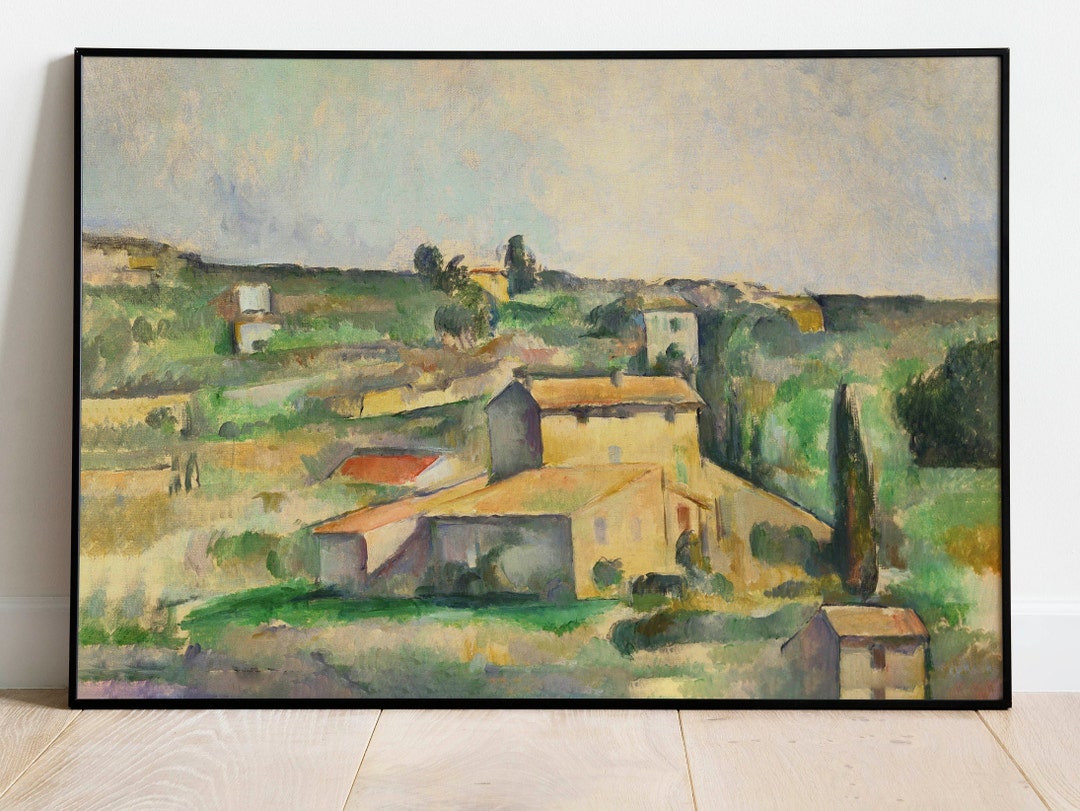 Paul Cezanne 'fields at Bellevue' Art Print: Impressionist