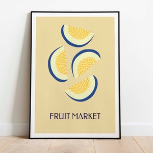 Melon Wall Art for Living Room Fruit Wall Art Kitchen Decor Watercolor Art Print Nursery Decor Canvas Painting Wall Decor