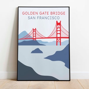 Golden Gate Bridge, San Francisco Art Print for Wall Decor| Print on Canvas or Framed Poster Print| Travel Wall Art| Print Wall Decor