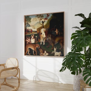The Peaceable Kingdom by Edward Hicks | Wall Decor Art Poster| Framed Art Print| Art Canvas| Wall Art Print| Poster Print| Art Wall Decor
