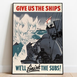 World War 2 Propaganda Poster| Poster Vintage| Canvas Print Wall Art| Framed Art Print| WW2 Wall Prints| Poster Print| Hanger Frame Art