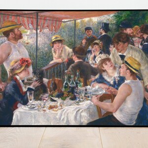 Pierre Auguste Renoir Lunheon of the Boating Party| Wall Decor Art Poster| Framed Art Print| Art Canvas| Wall Art Print| Poster Print