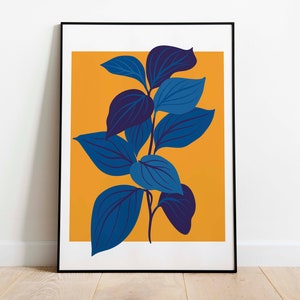 Floral Wall Art for Nursery Wall Decor Framed Art Mid Century Modern Wildflower Canvas Painting Wall Decor Watercolor Wall Prints