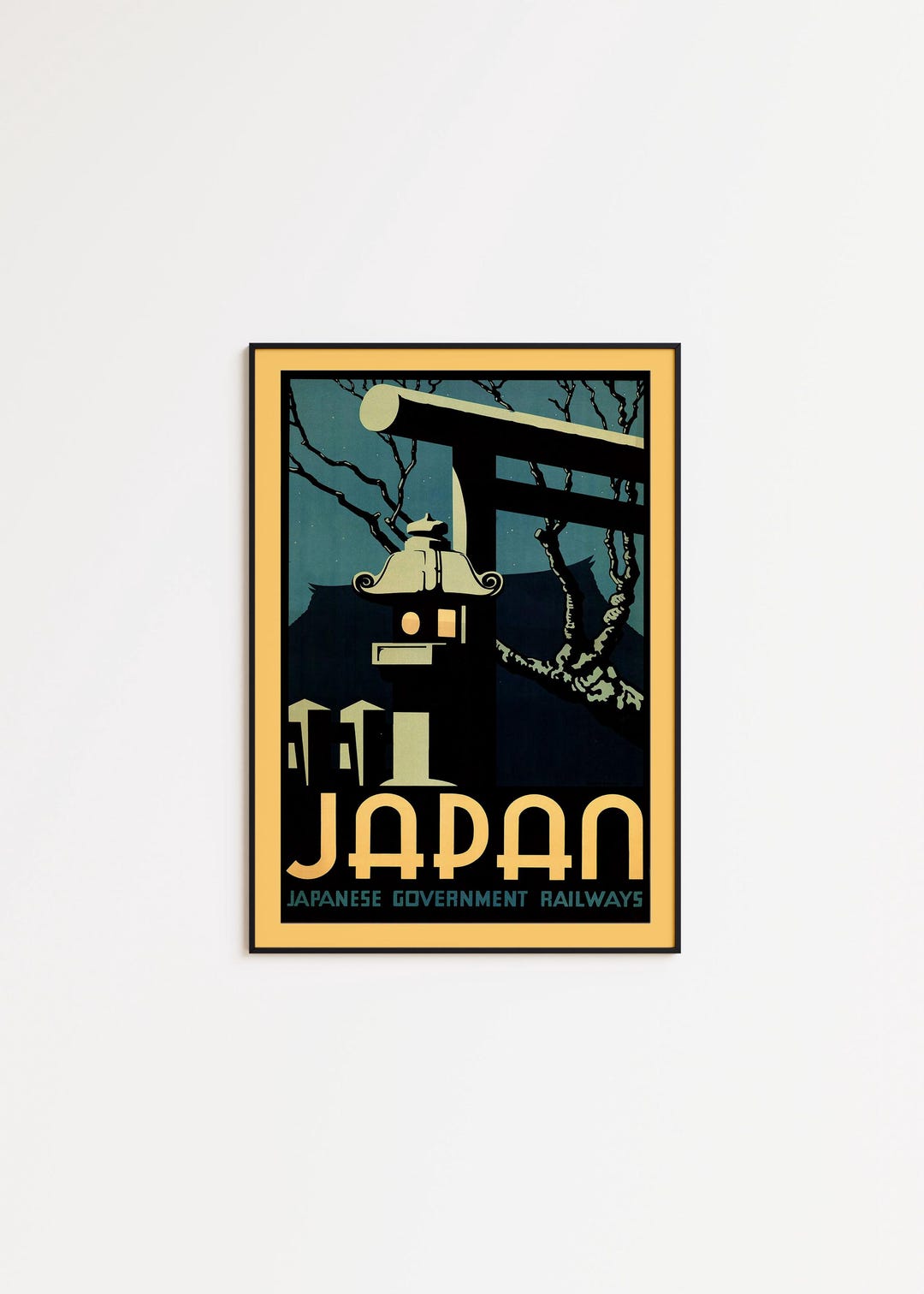 Japan Vintage Travel Poster Art Print: Japanese Railways Wall Decor - Etsy
