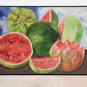 Frida Kahlo Viva La Vida / Cartel de arte de decoración de pared / Impresión de arte enmarcado / Lienzo de arte / Impresión de arte de pared / Impresión de póster