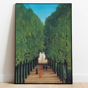 The Avenue in the Park at Saint Cloud by Henri Rousseau| Wall Art Poster| Framed Print| Art Canvas| Wall Art Print| Poster | Art Wall Decor