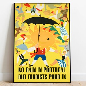Portugal Poster Vintage| Framed Art| Portugal Vintage Travel Poster| Canvas Print Wall Art| Wall Prints| Poster Art| Wall Art Decor