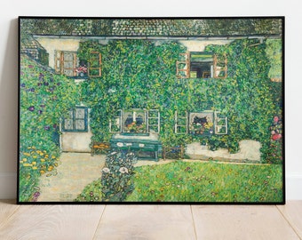 Gustav Klimt Forester's House in Weissenbach II | Wall Decor Art Poster| Framed Art Print| Art Canvas| Wall Art Print| Poster Print