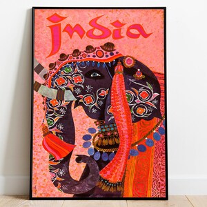 India Travel Poster| Poster Print| Framed Art Prints| India Wall Poster| Canvas Print Wall Decor| Wall Prints| Vintage Art Prints