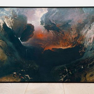 The Great Day of His Wrath by John Martin| Wall Decor Art Poster| Framed Art Print| Art Canvas| Wall Art Print| Poster Print
