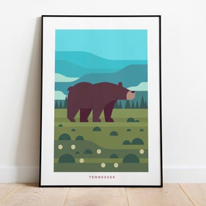Minimalist Tennessee Travel Poster Print| Art Canvas Wall Decor| Framed Art Print| Print Wall Decor| Tennessee Wall Art