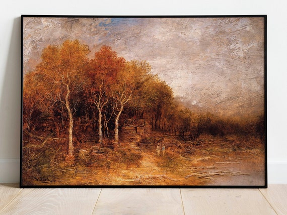 ラルフ・アルバート・ブレイクロックの絵画：黄金の秋の風景画アート
