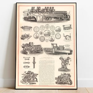 Vintage Werbung Poster Kunst Holzbearbeitung Wand Kunstdruck Gerahmter Kunstdruck Holz Shop Wandkunst Schreiner Geschenkidee