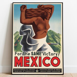 Mexico Wall Art Print Vintage Poster Art Mexico Travel Print Canvas Print Wall Art Framed Art Print Poster Print image 1