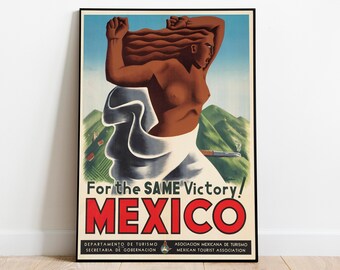 Mexico Wall Art Print| Vintage Poster Art| Mexico Travel Print| Canvas Print Wall Art| Framed Art Print| Poster Print