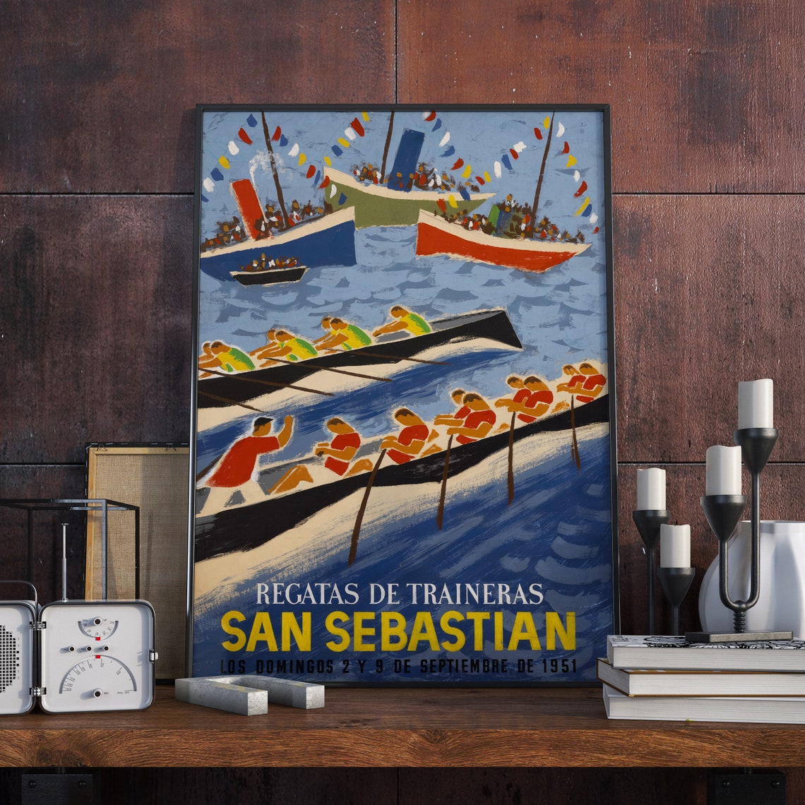 Vintage Sports Print Regatta Poster Canvas Art Wall Art Etsy