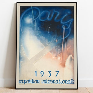 Paris Poster Vintage| Framed Art| Paris Vintage Travel Poster| Canvas Print Wall Art| Wall Prints| Poster Art| Wall Art Decor