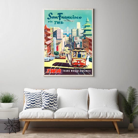 Vintage San Francisco Poster Vintage Poster San Francisco | Etsy