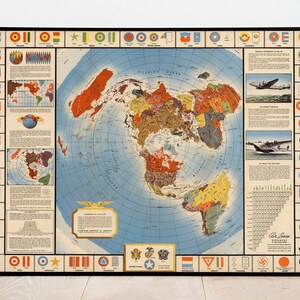 Luftfahrt Wand Kunstdruck Geschenk für Piloten Gerahmte Kunst Poster Wand-Dekor Leinwand Wandkunst Vintage Karte Poster Wand-Dekor