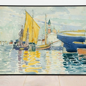 Venice The Giudecca by Henri Edmond Cross| Wall Decor Art Poster| Framed Art Print| Art Canvas| Wall Art Print| Poster Print| Art Wall Decor