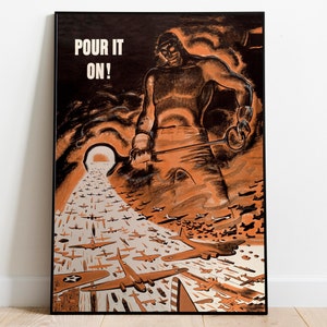 World War 2 Propaganda Poster| Poster Vintage| Canvas Print Wall Art| Framed Art Print| WW2 Wall Prints| Poster Print| Hanger Frame Art