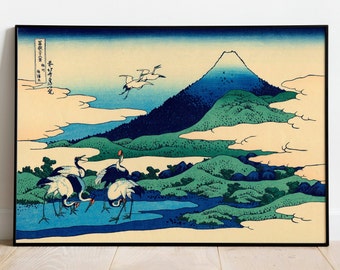 葛飾北斎の富士山の日本美術版画：ヴィンテージ浮世絵の壁飾り - Etsy 日本
