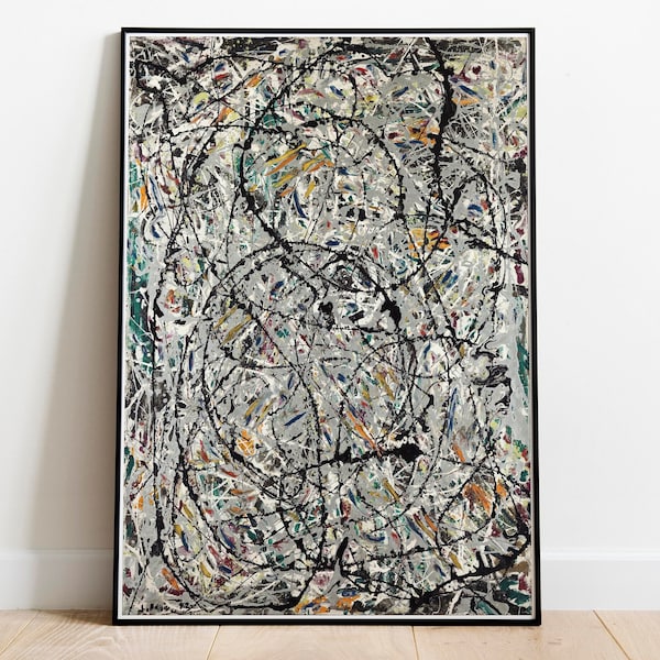 Watery Paths by Jackson Pollock| Wall Decor Art Poster| Framed Art Print| Art Canvas| Wall Art Print| Poster Print| Art Wall Decor