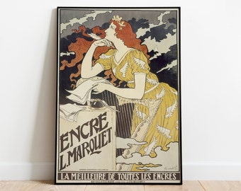 Encre L.Marquet by Eugene Grasset| Wall Decor Art Poster| Framed Art Print| Art Canvas| Wall Art Print