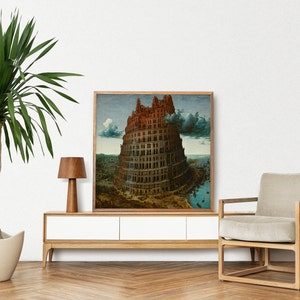 The Tower of Babel by Pieter Brueghel| Wall Decor Art Poster| Framed Art Print| Art Canvas| Wall Art Print| Poster Print| Art Wall Decor