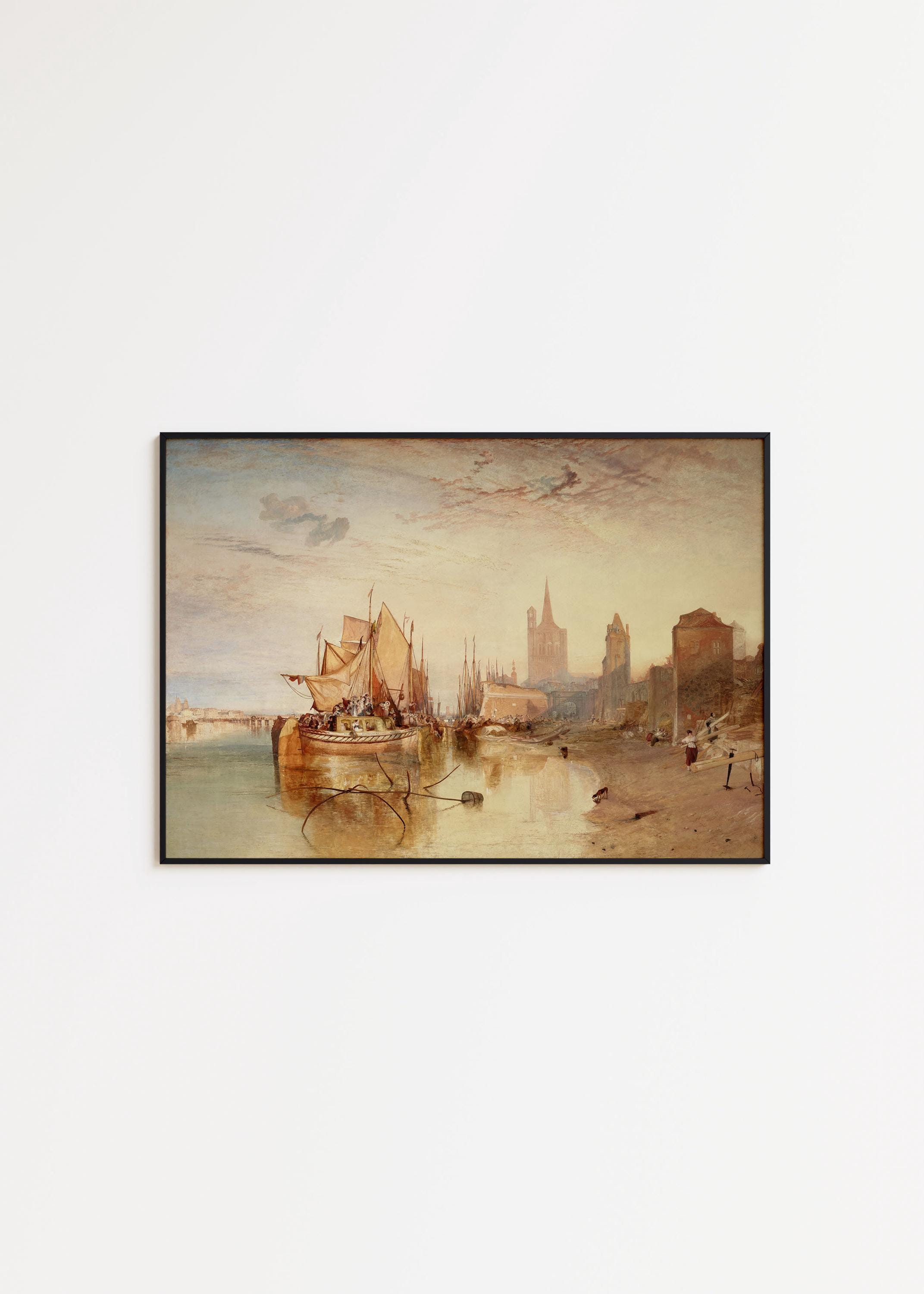 J.M.W. Turner Art Print: Cologne, Arrival of a Packet-boat Evening