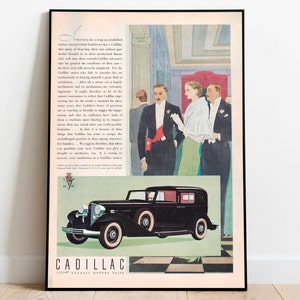 Vintage Auto Werbeplakat Kunst Gerahmt Kunstdruck Wand Dekor Retro Kunstdruck Einweihungsparty Geschenk Leinwand Wandkunst