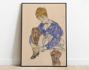 エゴン・シーレ作「花畑」高品質プリント - Frame Me - Etsy 日本