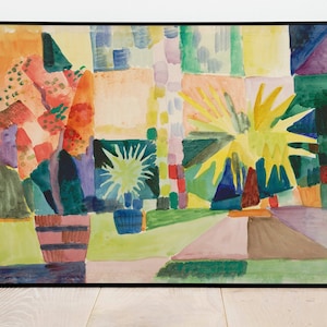 Auguste Macke Turkish Cafe | Poster Print| Wall Decor Art Poster| Framed Art Print| Art Canvas| Wall Art Print| Fine Art Prints