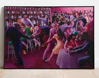 Nightlife by Archibald Motley| Wall Decor Art Poster| Framed Art Print| Art Canvas| Wall Art Print| Poster Print | Art Wall Decor