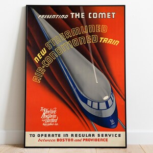 Vintage Werbung Poster Wand Dekor Zug Reise Wand Druck Gerahmte Kunst Druck Leinwand Wand Kunst Vintage Art Print für Wohnzimmer Dekor