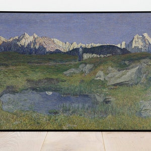Alpine Sunset by Giovanni Segantini| Wall Decor Art Poster| Framed Art Print| Art Canvas| Wall Art Print| Poster Print| Art Wall Deco