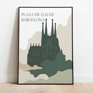 Plaza De Gaudi, Barcelona Art Print for Wall Decor| Print on Canvas or Framed Poster Print| Travel Wall Art| Print Wall Decor