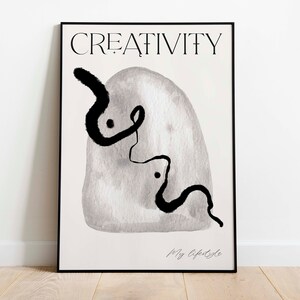 Colorful Abstract Mid Century Modern Art Poster inspirational Saying Wall Art Decor Canvas Painting Wall Decor Framed Art Print