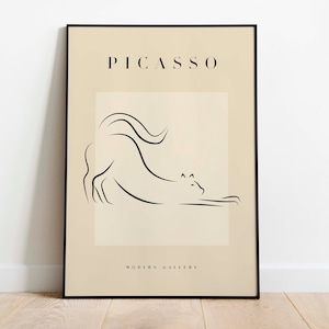 Cat Wall Art Print Picasso Minimalist Art Print Wall Decor Framed Wall Print Home Decor Canvas Painting Nursery Decor