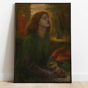 Dante Gabriel Rossetti Beata Beatrix| Wanddekoration Kunst Poster | Gerahmter Kunstdruck| Kunst Leinwand| Wand Kunst Druck