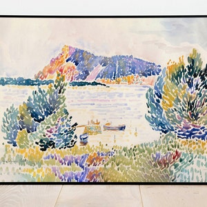 Cap Negre by Henri Edmond Cross| Wall Decor Art Poster| Framed Art Print| Art Canvas| Wall Art Print| Poster Print| Art Wall Decor