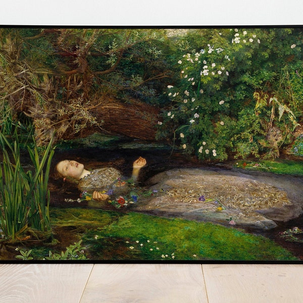 John Everett Millais Ophelia| Wall Decor Art Poster| Framed Art Print| Art Canvas| Wall Art Print| Poster Print