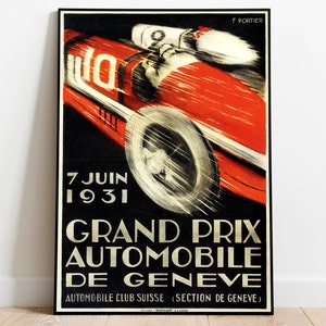 Car Racing Wall Art Print| Vintage Sport Prints| Canvas Print Wall Art| Poster Print| Framed Art Print| Poster Vintage| Wall Decor Prints