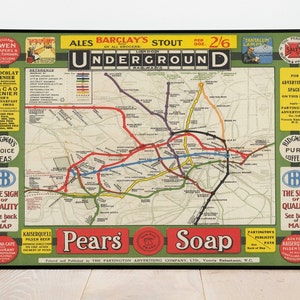 London Wall Art Print| London Poster Print| London Underground| Canvas Print Wall Decor| Vintage Travel Poster| Hanger Framed Print