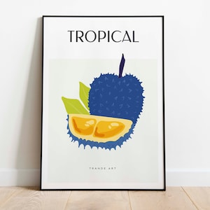Fruit Market Art Print for Kitchen Decor Framed Art Print Wall Decor Fruit Wall Art Watercolor Canvas Painting Housewarming Gift