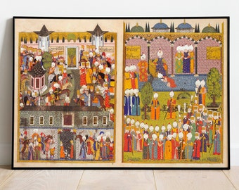 Suleiman the Magnificent Art Print: Ottoman Miniature Islamic Wall