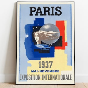 Paris Poster Vintage| Framed Art| Paris Vintage Travel Poster| Canvas Print Wall Art| Wall Prints| Poster Art| Wall Art Decor