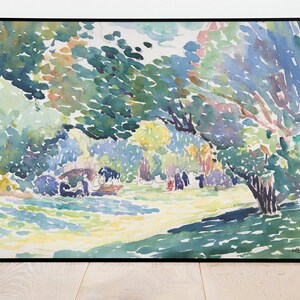 Landscape by Henri Edmond Cross| Wall Decor Art Poster| Framed Art Print| Art Canvas| Wall Art Print| Poster Print